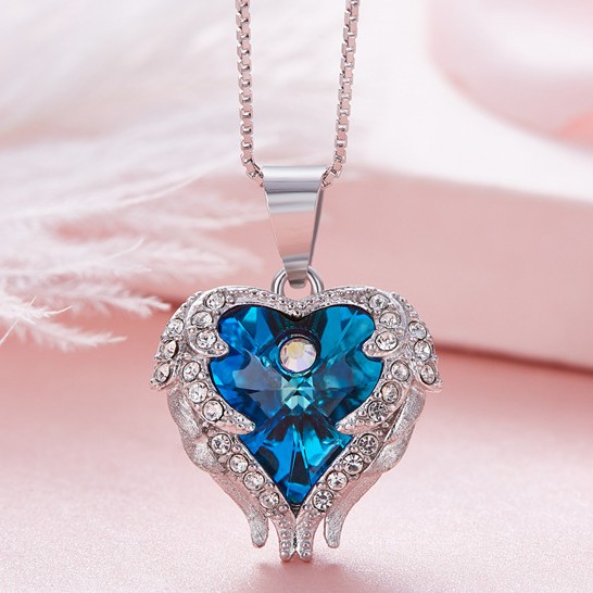 Dây chuyền thiết kế hình trái tim đôi thời trang sang trọng danh cho nữ ANTA Jewelry - ATJ3610