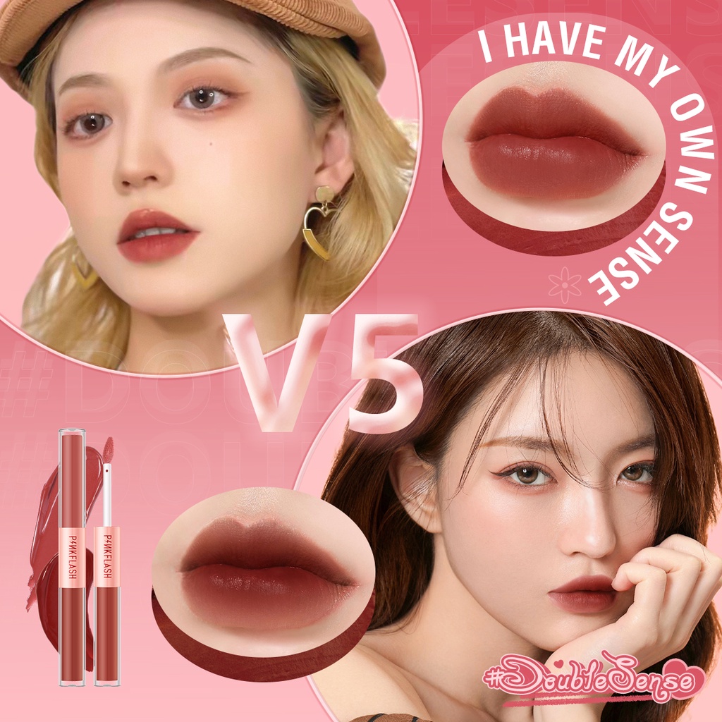 Son kem tint lì PINKFLASH sắc tố cao lâu trôi 2 đầu 2 trong 1 30g