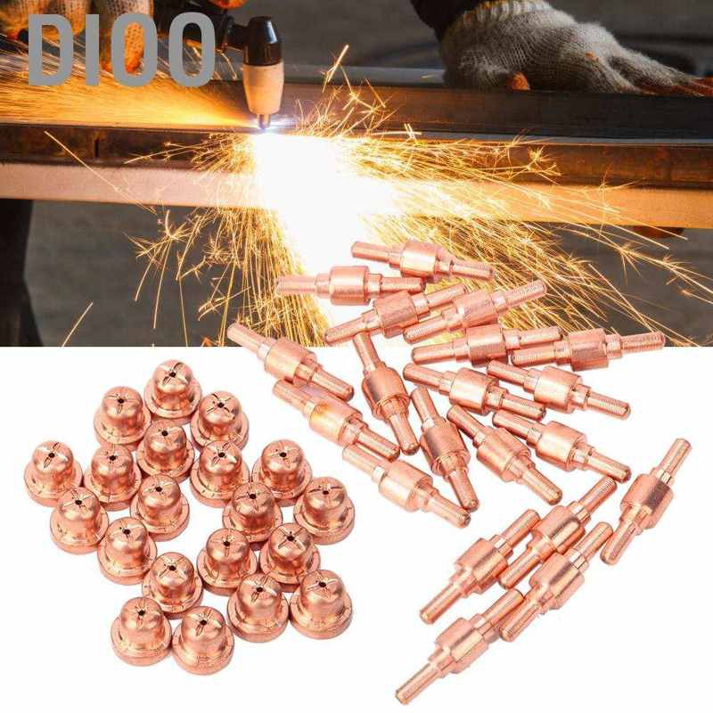 Dioo 40pcs Plasma Cutter Consumables Electrode Nozzle Tip PT31 LGK40 Torch s