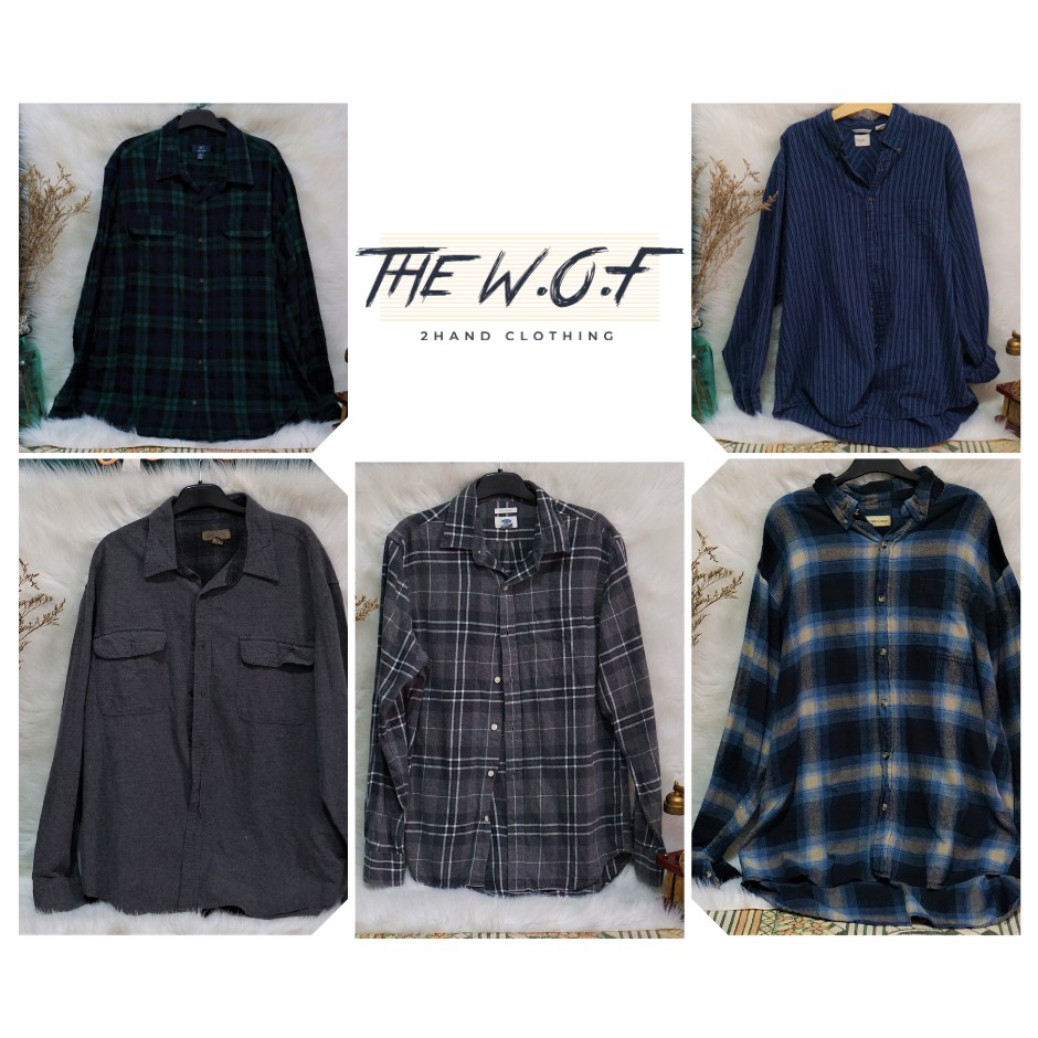 Sơ mi Flannel Mỹ 2hand độc đáo