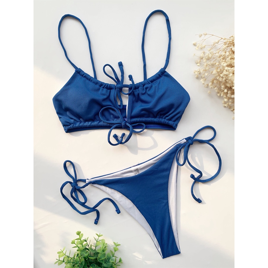 Bikini Hai Mảnh Màu Sắc Đơn Giản Cho Nữ