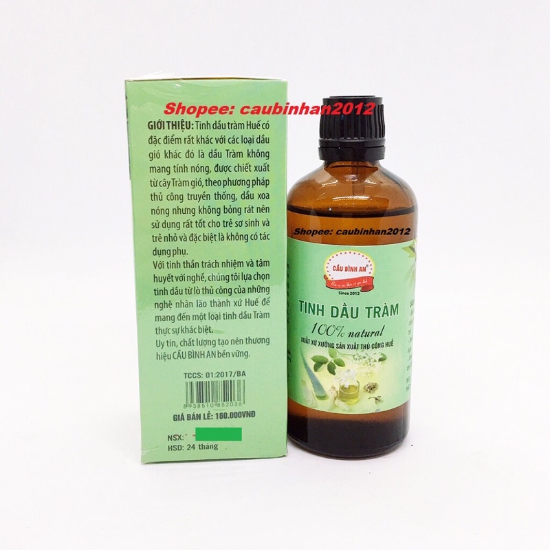 COMBO 5 TINH DẦU TRÀM CẦU BÌNH AN 100ML
