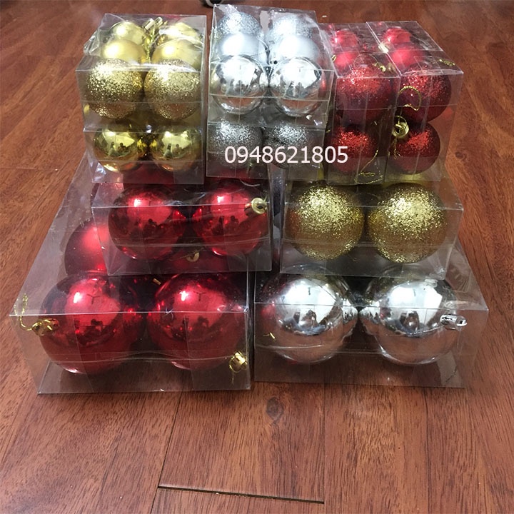 [PHỤ KIẾN GIÁNG SINH] Set 6 quả châu trang trí noel, giáng sinh