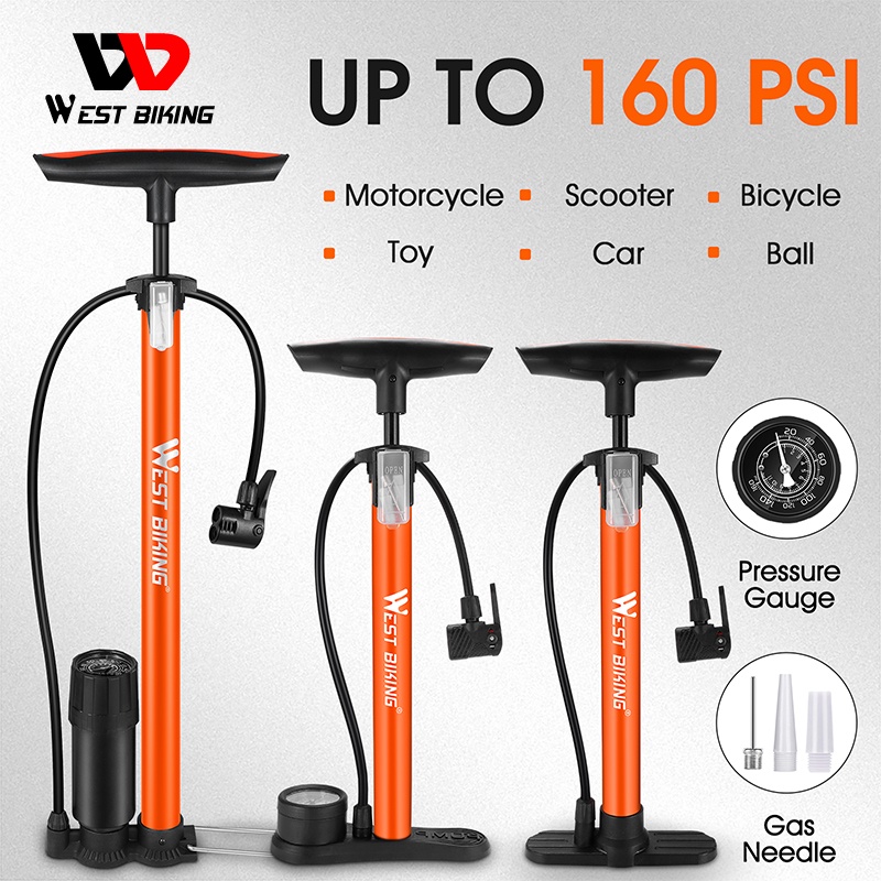 Ống Bơm Hơi Áp Suất Cao Bằng Thép Không Gỉ Tiện Dụng Cho Xe Đạp