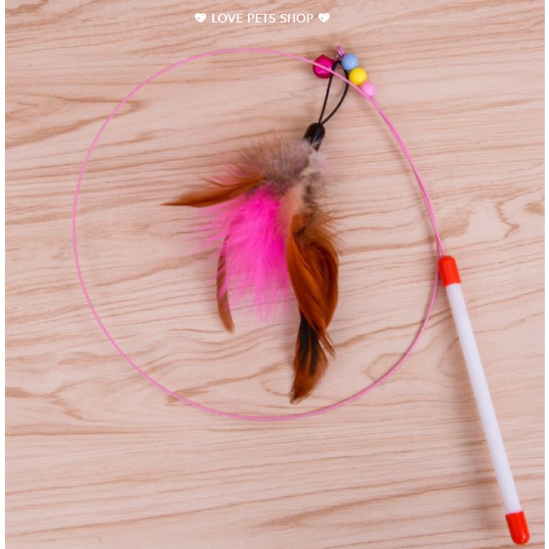 CẦN CÂU MÈO, QUE TRÊU MÈO GẮN LÔNG VŨ VÀ CÁC CON VẬT - LOVE PETS SHOP