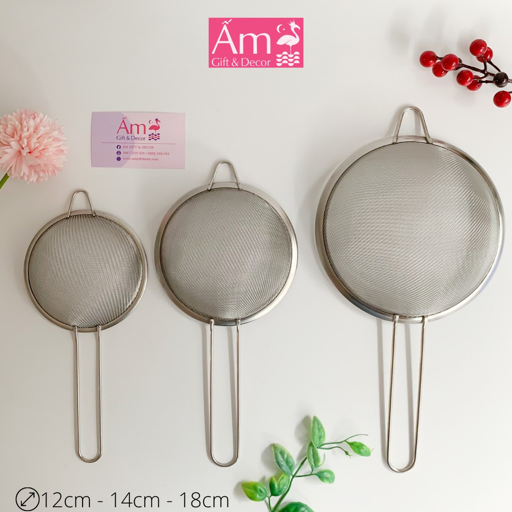 Rây Lọc Cháo Ấm Baby Chất Liệu Inox Lọc Bột Và Thức Ăn Cho Bé Ăn Dặm Ấm Gift Decor