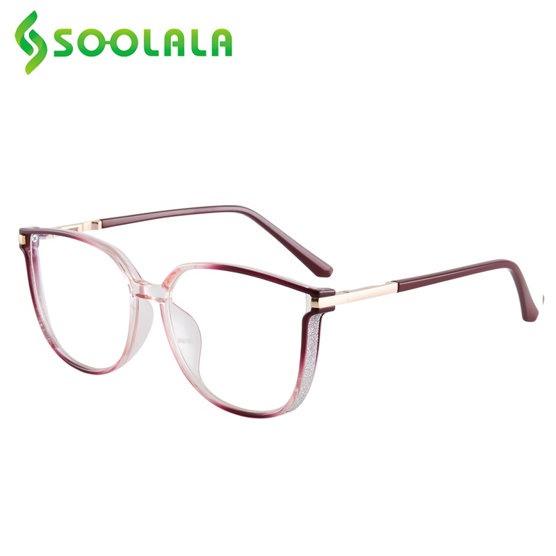Kính đọc sách SOOLALA TR90 đính sequin ở gọng chống ánh sáng xanh dành cho nữ
