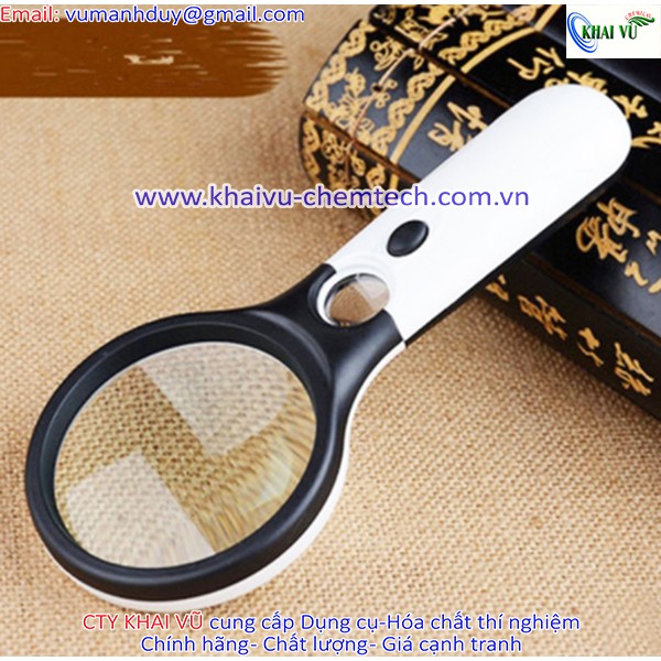 Kính lúp cầm tay có đèn phóng đại 3X - 45X