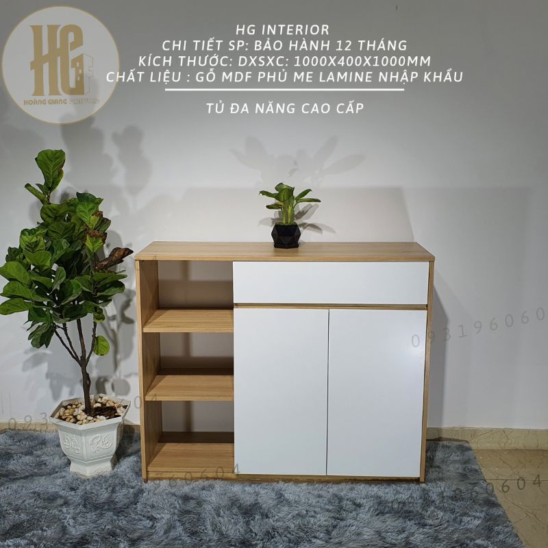 FREE SHIP- Tủ đa năng, để bếp, đồ áo, Gỗ MDF cao cấp phủ MELAMINE - Được tk bởi HG Interior