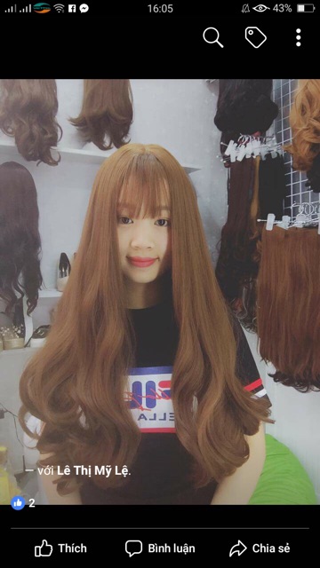HÌNH THẬT-tóc giả nguyên đầu - tặng lưới chùm tóc