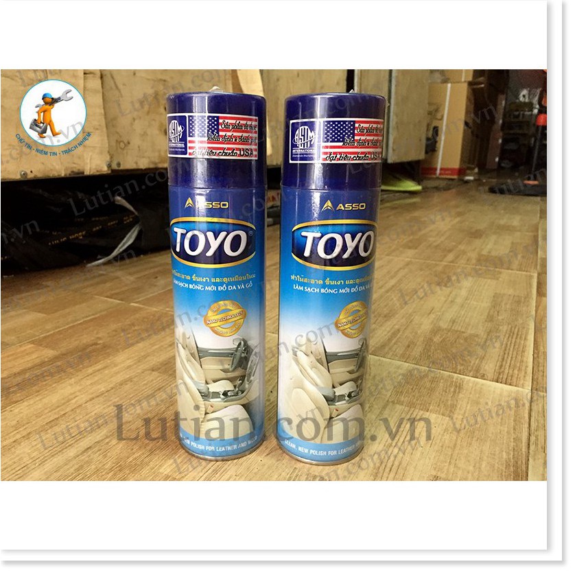 Chai xịt bóng đồ da và gỗ Toyo