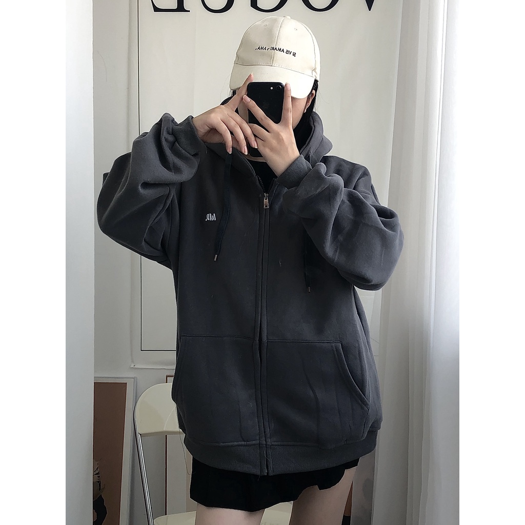 Áo khoác nỉ Hoodie in chữ AD trước ngực nhiều màu ulzzang basic - Made by Fiin | BigBuy360 - bigbuy360.vn