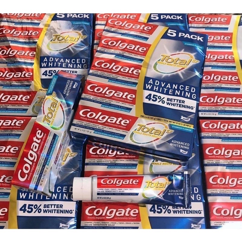 Kem Đánh Răng Colgate Total Whitening - Mỹ - 181gr