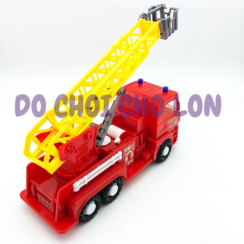 Đồ chơi xe thang cứu hỏa FT-015 bằng nhựa chạy trớn size 37x13x19cm