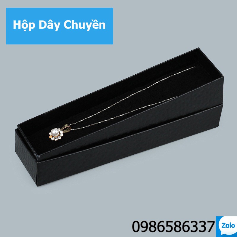 Hộp nhẫn, dây chuyền, vòng, bộ trang sức bằng giấy màu đen, hoa văn ca rô chìm