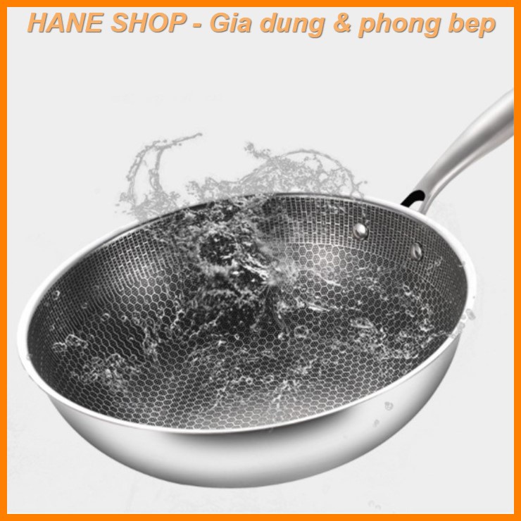 Chảo tổ ong sâu lòng size 32cm rất to - dùng được tất cả các loại bếp gas, từ, hồng ngoại