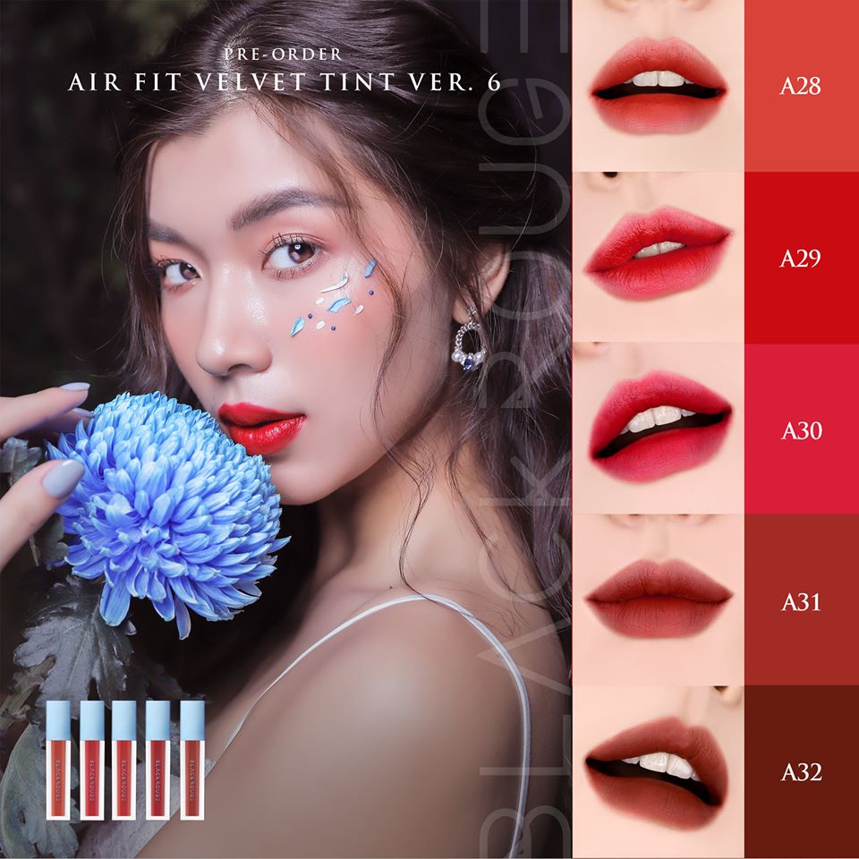 Son Kem Black Rouge Air Fit Velvet Tint Ver 1,2,3,4,5,6,7,8