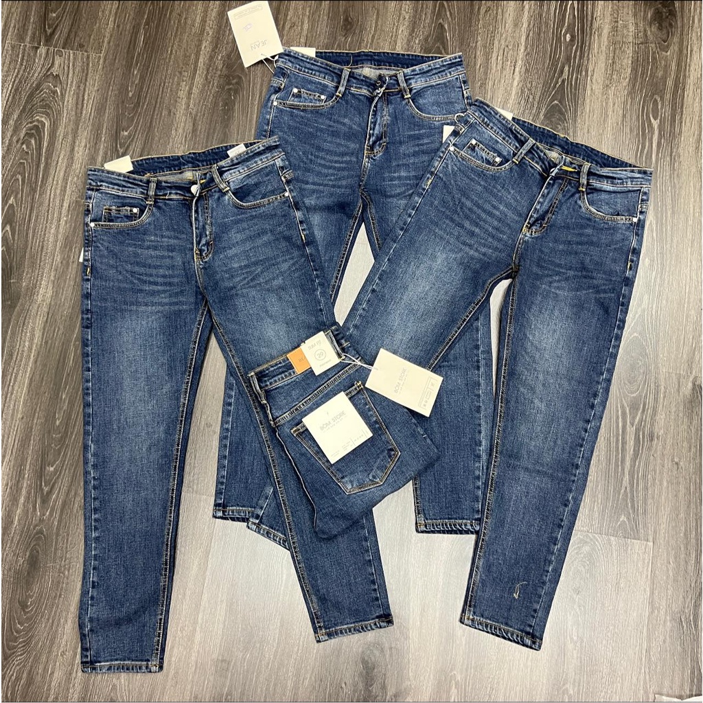 Quần Jean Dài Nam Siêu Cấp Mẫu Xanh Trơn BEACON DENIM Form Slim Fit JDSC712