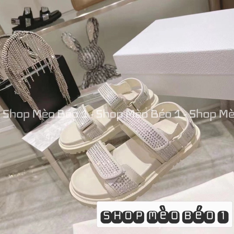 Sandal thể thao cd đế bằng quai đá dán ngang fullbox