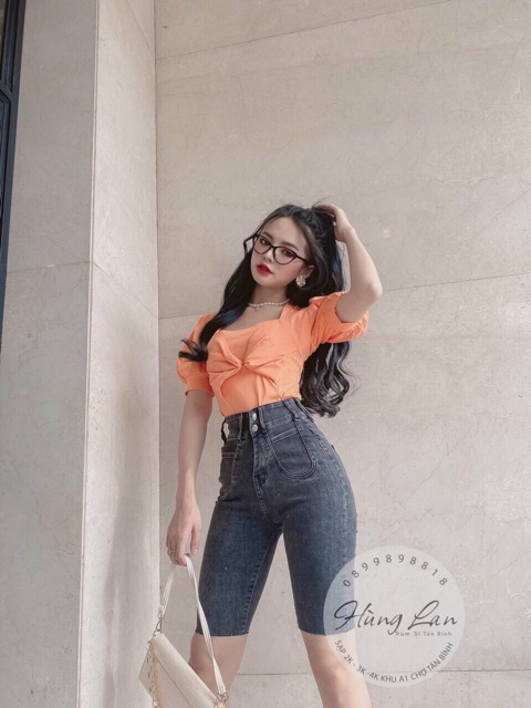 Quần jean ngố form ôm co giãn lưng cao hàng loại 1 ( hình thật kèm video ) | BigBuy360 - bigbuy360.vn