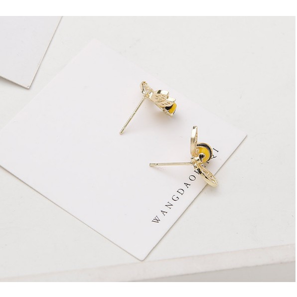 Bông tai Bạc 925 Phong Cách Hàn Quốc - BEE xinh xắn ( Cao Cấp )- ẢNH CHỤP THẬT