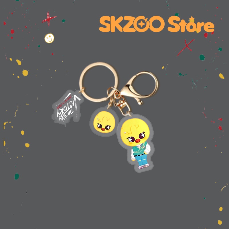 Móc Khóa Hình Hoạt Hình Bằng Acrylic Hai Mặt Dễ Thương Cho Bé