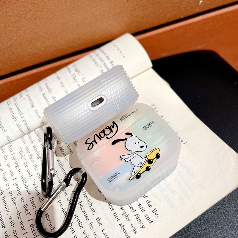 Vỏ Bảo Vệ Hộp Sạc Tai Nghe Bluetooth Không Dây Airpods1 / 2 3 Pro Air Pods Pro 3 Hình Snoopy Charlie Dễ Thương Ốp