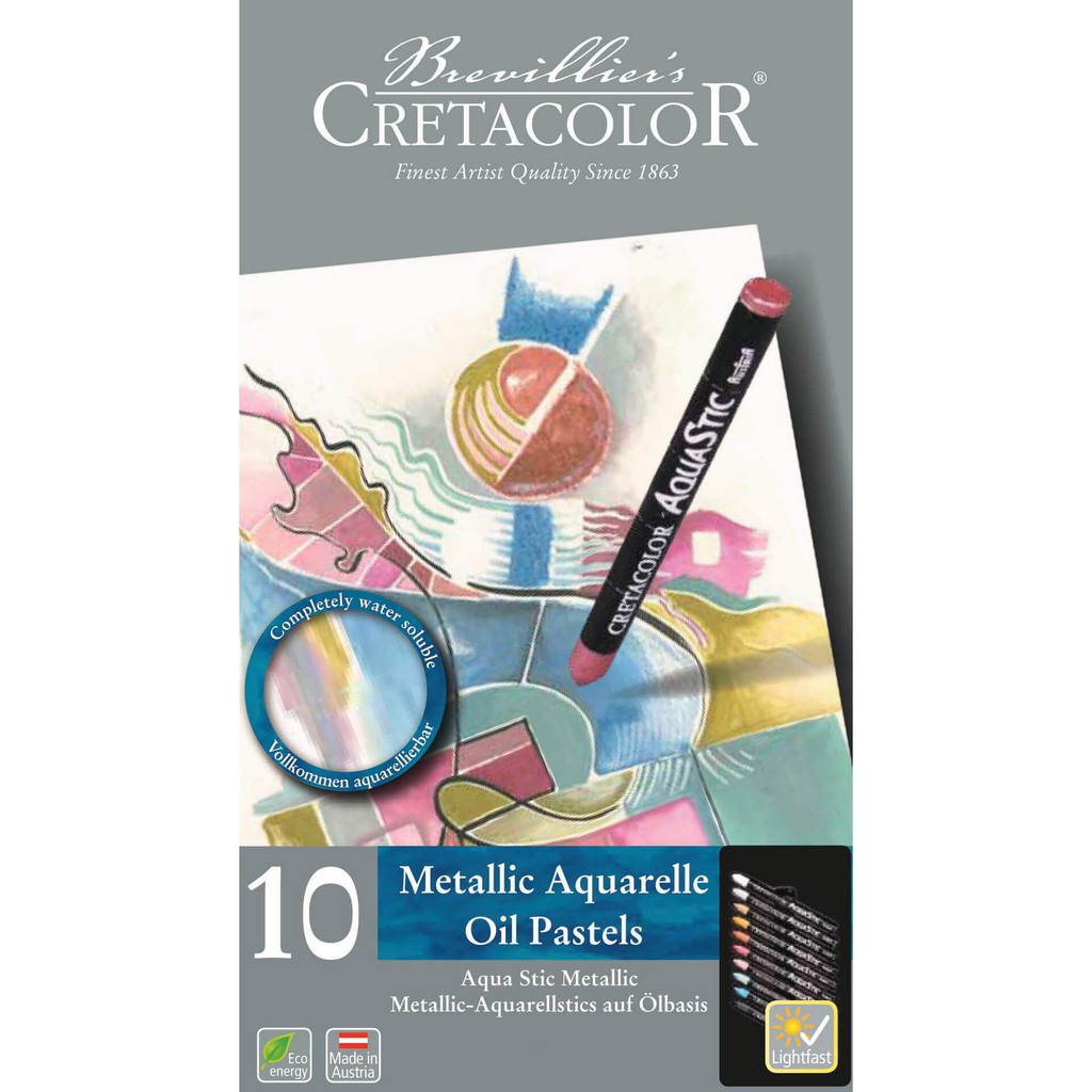 [XÓM VẼ] Màu sáp dầu gốc nước Metallic CRETACOLOR