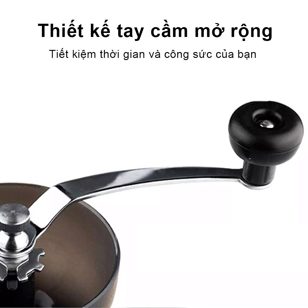 Máy xay cafe cầm tay Tặng 1 Bình Thủy Tinh Cối xay cà phê cầm tay Máy xay cà phê Máy xay tay cafe Coffee Grinder