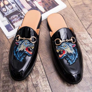 DPA  Sục nam😍Freeship đơn 150k💥giầy sục thời trang nam, mặt sói xanh, mèo xanh cực đẹp