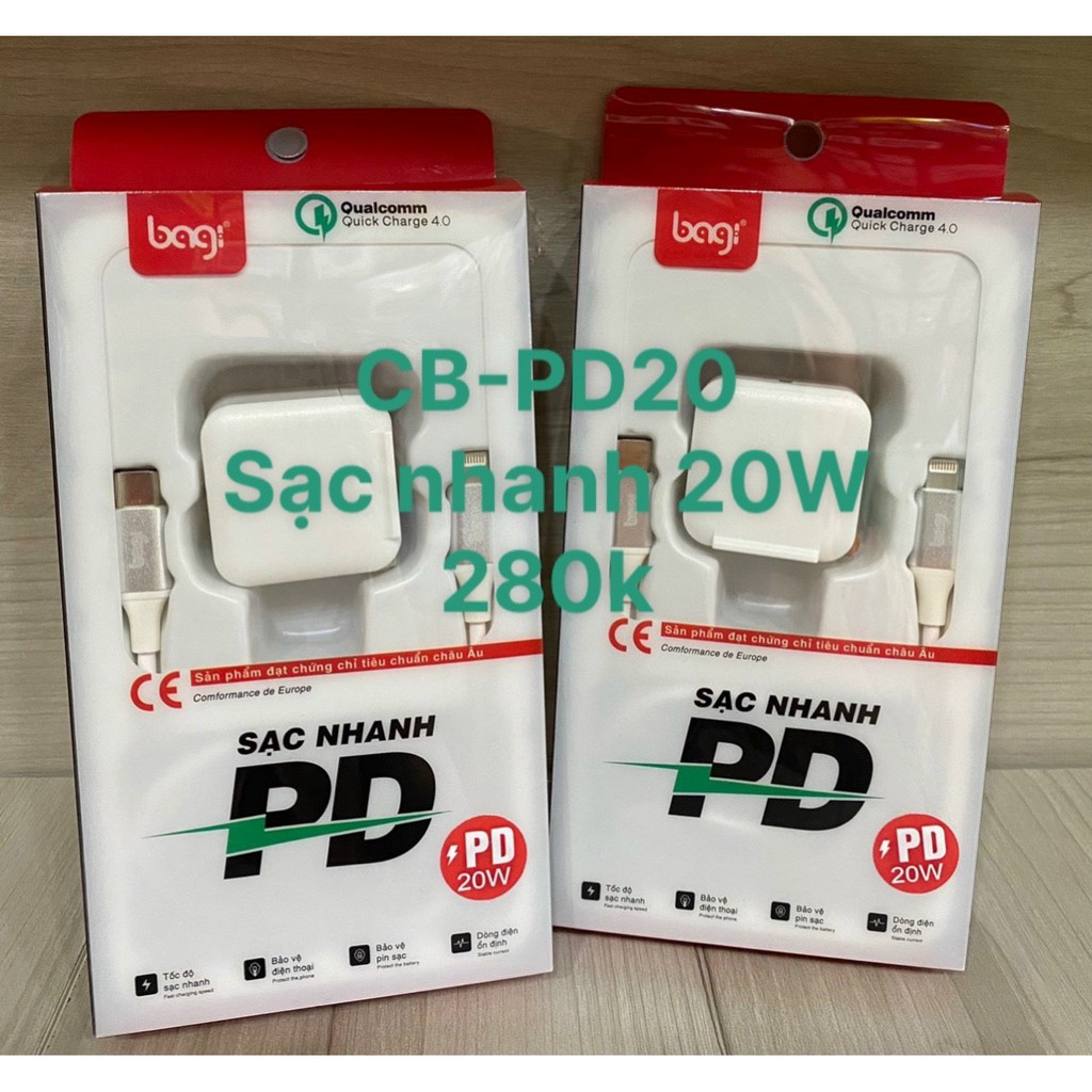 CB - PD20 SẠC NHANH 20W CHO IPHONE