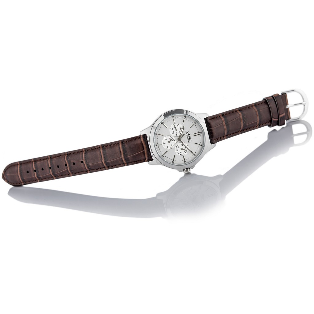Đồng hồ nam dây da Casio chính hãng Anh Khuê MTP-V300L-7AUDF (41mm)