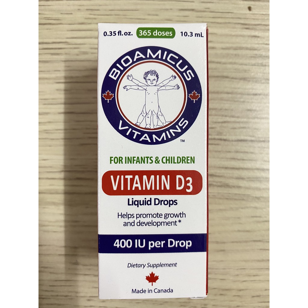 Chính Hãng Bioamicus Vitamin D3.Dùng Cho Trẻ Sơ Sinh Trong 365 Ngày .400 Iu/giọt