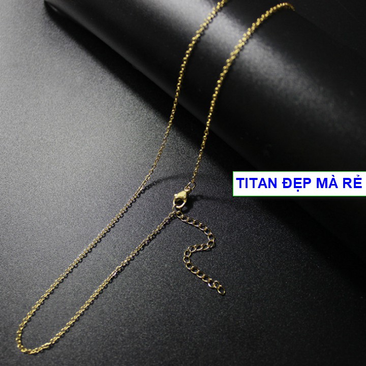 Dây chuyền nữ màu vàng titan chú cún xinh xắn - Hàng titan vàng 18k sáng bóng đẹp - Cam kết 1 đổi 1 nếu đen và gỉ sét