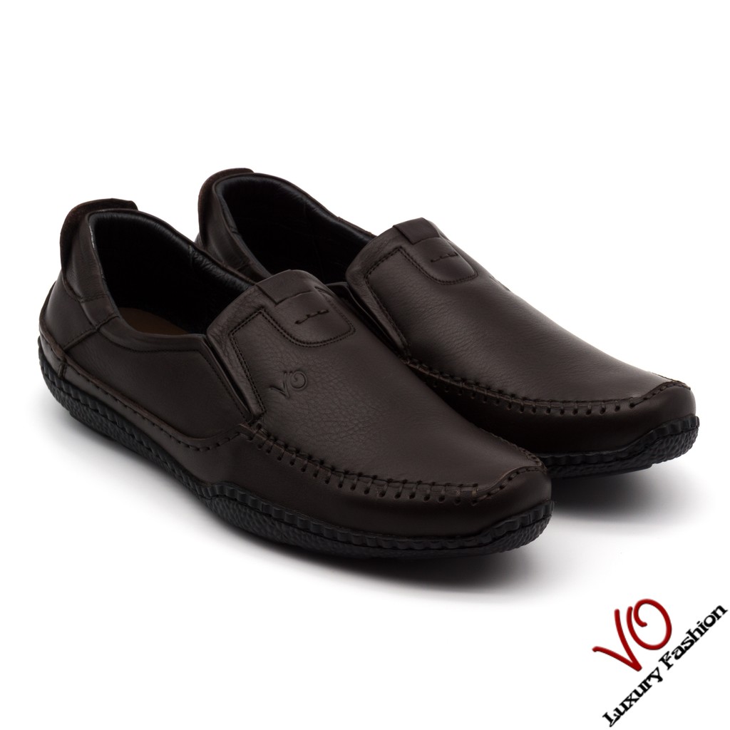 Giày mọi da bò thời trang màu đen và màu nâu đỏ VO 3569 | WebRaoVat - webraovat.net.vn