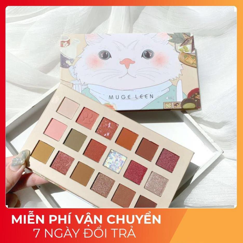Phấn Mắt ⚡️𝐅𝐑𝐄𝐄 𝐒𝐇𝐈𝐏⚡️ Phấn Mắt Muge Leen Cat 18 Ô  Kèm Gương Mẫu Mới | BigBuy360 - bigbuy360.vn