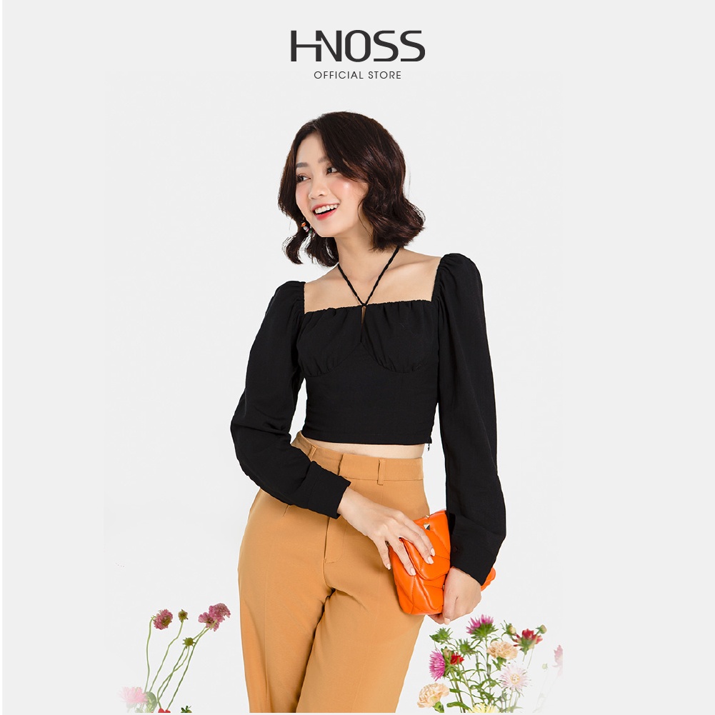 Áo Nữ Kiểu Cúp Ngực HNOSS Cột Dây Tay Dài HNAKI039