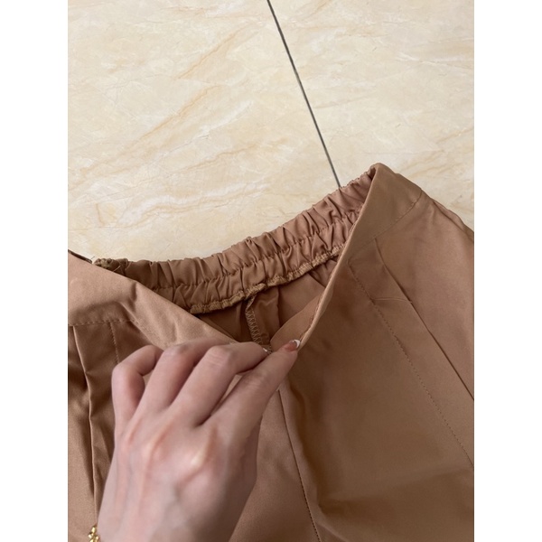 Pass quần và váy tacta cực đẹp màu nâu đen freesize lưng thun