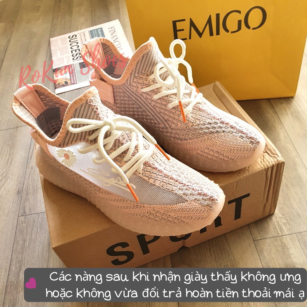 Giày thể thao nữ ULZZANG hoa cúc phát sáng đế cao 3cm êm vải thoáng chân thể thao năng động 3 màu hồng/đen/trắng mới