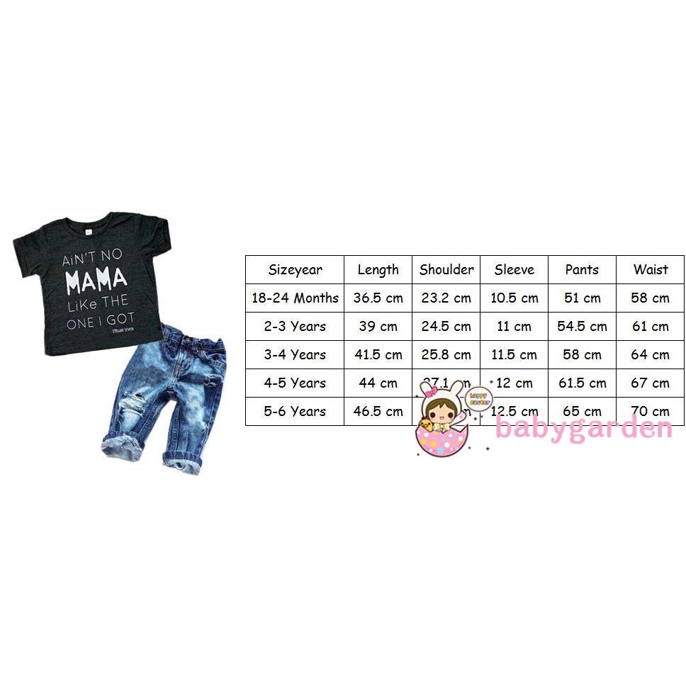 Set áo thun ngắn tay + Quần jeans dài thời trang cho bé trai