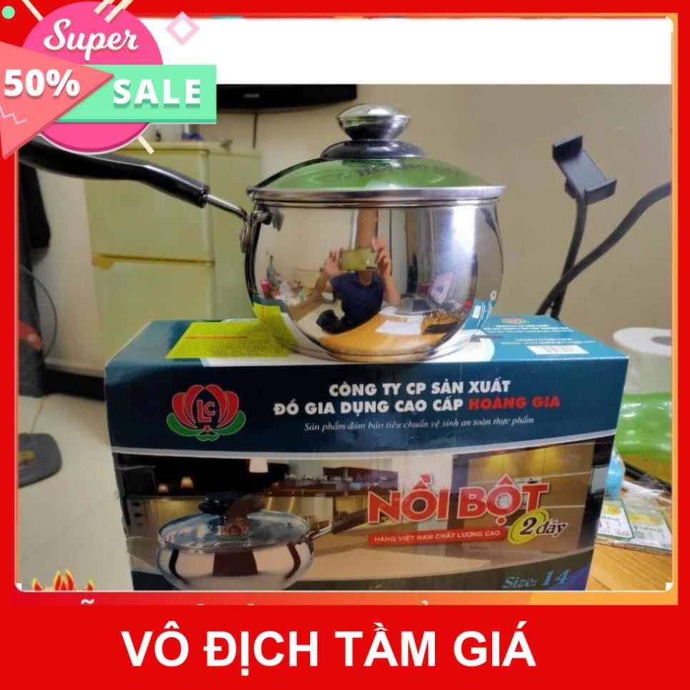 Nồi nấu bột , nấu cháo inox cho bé , đáy 2 lớp cao cấp ⚡️𝐌𝐢𝐞̂̃𝐧 𝐏𝐡𝐢́ 𝐒𝐡𝐢𝐩⚡️