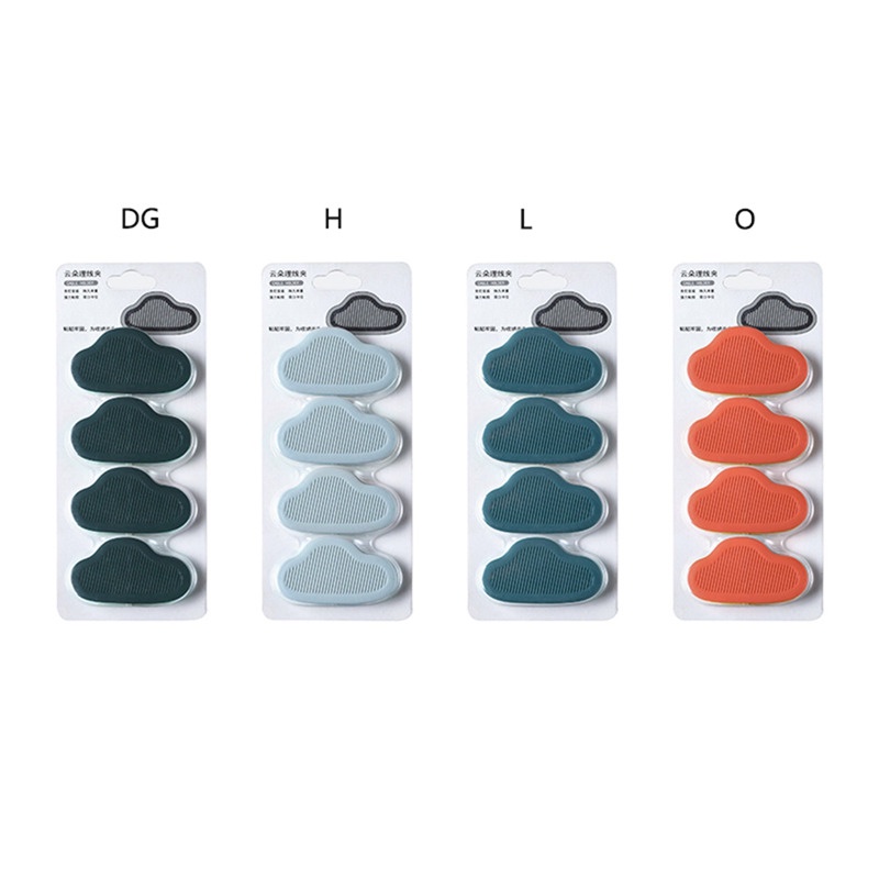 Set 4 Giá Đỡ Dây Cáp Hình Đám Mây Dễ Dàng Cài Đặt Tiện Dụng
