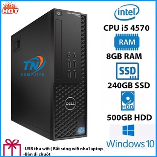 Máy trạm Dell Precision T1700 SFF Cấu hình core i5 4570 Ram 8GB, Ổ cứng SSD 240GB + HDD 500GB Kèm Qùa Tặng