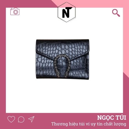 Ví nữ mini hoặc ví cầm tay nữ cao cấp giá rẻ da pu sần khóa đầu rồng V5