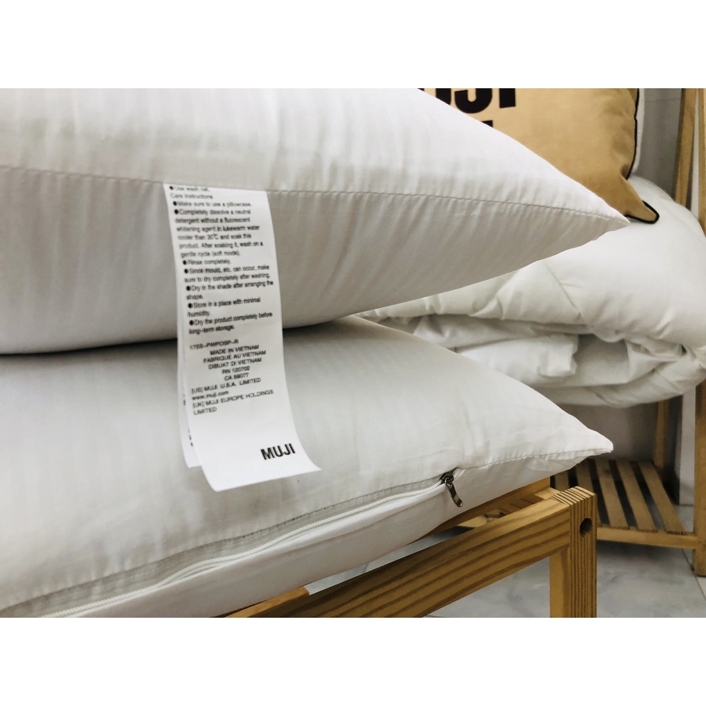 Ruột gối nằm Muj125 VIE Home, mềm mại hỗ trợ vai cổ kích thước 50x70cm