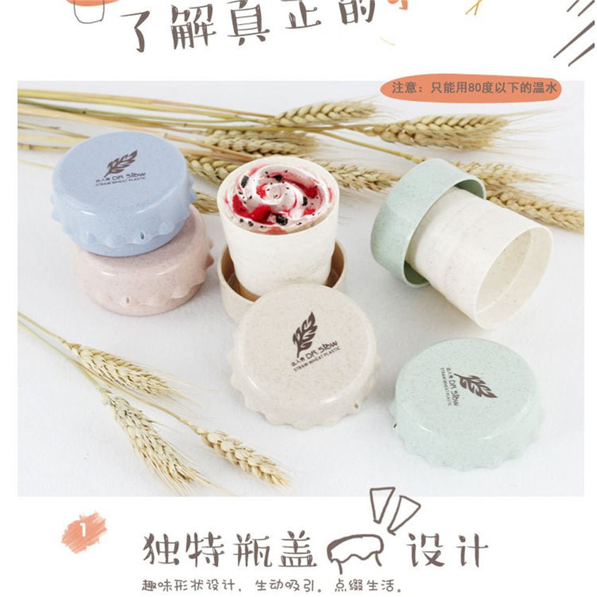 Ly uống nước thiết kế gấp làm từ chất liệu xơ lúa mì tiện dụng khi đi du lịch | BigBuy360 - bigbuy360.vn