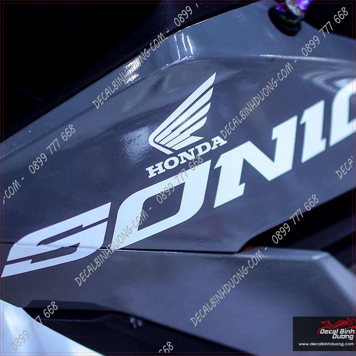 Decal Xe Máy - Tem Trùm Sonic Mẫu Xám Xi Măng { Màu Sắc 85%]