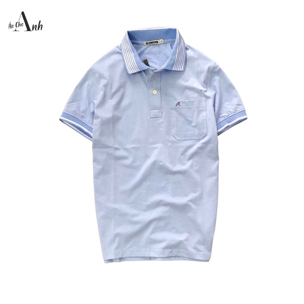 Áo thun nam cổ polo viền sọc cổ áo cực sang trọng chất thun cotton mềm mịn phong cách áo thun nam hiện đại - A016