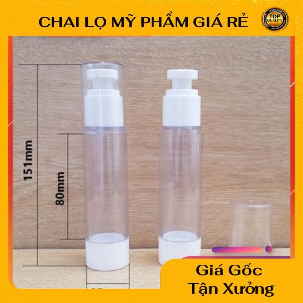 Chai Chiết Mĩ Phẩm ❤ RẺ VÔ ĐỊCH ❤ Chai nhựa xịt giọt hút chân không 50ml chiết mỹ phẩm , phụ kiện du lịch