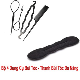 Bộ 4 dụng cụ búi tóc phong cách - Tặng kèm 1 thanh búi tóc đa năng